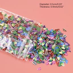 1000Pcs/Pack Clay Resin Fillings Craft Fruit Leaf Flowers Pattern Mixed Filler for DIY Epoxy Resin Jewelry Nail Decor