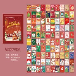 100sheets/lot Memo Pads Material Paper Christmas handwriting small book Junk Journal Scrapbooking Background Decoration