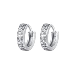 CRMYA Gold Silver Filled Several Sizes Hoop Earring CZ Zircon Heart Higgle Earrings For Women Jewelry Wholesale Aretes De Mujer
