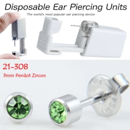1PC Sterile Disposable No Pain Ear Piercer device Ear Cartilage Piercing Gun Tool Kit Unit Built In CZ Birthstone Earring Stud