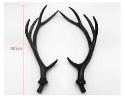 Black Pair Simulation Antlers Headwear Headband Artificial Deer DIY Accessories For Holiday Party Prop Birthday Christmas