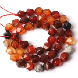 6-12mm Natural Garnet Agates Quartz Tiger Eye Howlite Opal Stone Beads Faceted Loose Beads For DIY Jewelry Making Bracelet