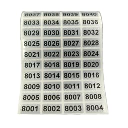 1000 Labels Consecutive Number Inventory Storage Sticker Waterproof 20mm x 10mm 001 to 10000 For Choice