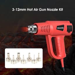 7pcs/Set 3-12mm Universal Hot Air Gun Nozzle Kit for 858D Welding Tools Soldering Station Stainless Steel Heat Gun Tips