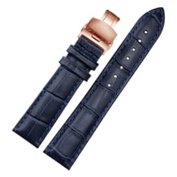 12 14 16 18 19 20 21 22 23mm Blue color Genuine Leather Watchband Strap Men and Women Watchband For Citizen Rossini Watch band