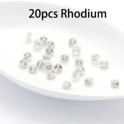 20-40pcs Silicone Rubber Ear Back Stoppers Silicone Coated Hamburger Ear Plugs For Jewelry Making DIY Earring Accessories