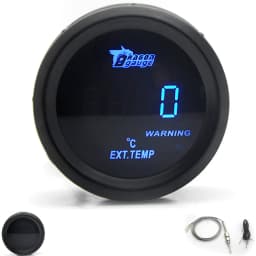 2' 52mm Car Digital Turbo Boost Gauge PSI BAR Water Temp Oil Temp Oil Pressure Gauge Voltmeter EGT Tachometer RPM Gauge