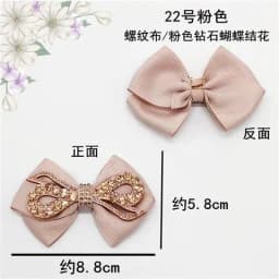 Women's single shoe Rhinestone bow cloth flower shoe surface decoration suede ladle shoes paste shoe repair accessories