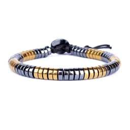 Weight Loss No Magnetic Therapy Bracelet For Men Women Geometric Black Hematite Stone Beads Stretch Health Care Bracelet Jewelry