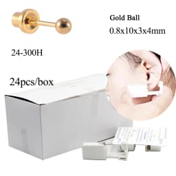 24PCS/Box Disposable Safety Kids Ear Piercing Device Bezel Crystal Studs Bullet Buckle No Sharp Body Piercing Jewelry Suit Baby