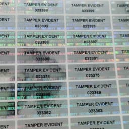 Hologram Tamper-Proof Stickers , Void Warranty Security Labels, Tamper-Evident Sealing Sticker , Serial Number, 2000pcs 25x8mm