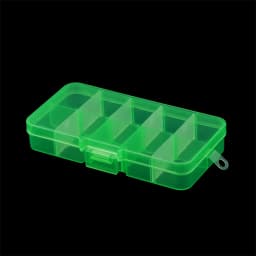 10 Slots Plastic Storage Jewelry Box Compartment Adjustable Container for Beads Earring Box Jewelry Rectangle Box Case 12 Color