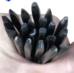 20Pcs Professional Jewelry Anvil Chisel Tools High Hardness hand Carving Tools Jeweler Flower Stamps Metal Design Stamp crafts