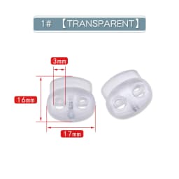 New 10pcs Cord Lock Plastic Stopper Cord Ends Toggles Clip Buckle Button Clear Frost Shoelace Sportswear DIY Bag Accessories