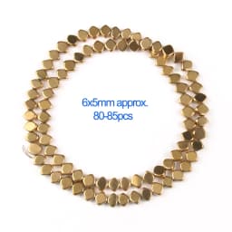 AAA+ Color Retention Gold Plated Natural Hematite Beads Round Cube Cylinder Loose Rondelle Beads For Jewelry Making DIY Bracelet