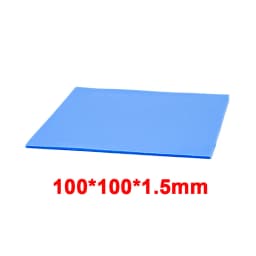 100 Pcs Blue Conductive Silicone Gelid Thermal Pad 100*100*0.5mm 100*100*1mm Heatsink Cooling Thermopad Thermal Pads for CPU GPU