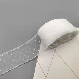 1yard Black and White Lace 55mm Fine Mesh Wave Ribbon Ribbon Decoration Handmade Headdress Hair Accessories DIY Material Bow