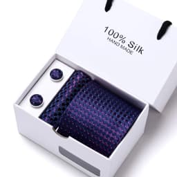 Brand 100% Silk Ties Gift box Office Men Classic Party Wedding striped 7.5cm Silk Wedding Floral Tie Necktie Handkerchief Set