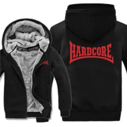 Hardcore Hoodies Men Cool Thicken Winter Hardcore Sweatshirt Pullover Mans Coat