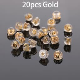 20-40pcs Silicone Rubber Ear Back Stoppers Silicone Coated Hamburger Ear Plugs For Jewelry Making DIY Earring Accessories
