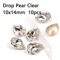 Different Shapes Super Clear 10PCS Rhinestones Glass DIY Accessories Crafts Crystal Jewels Beads For Nail Art Garment Decoration