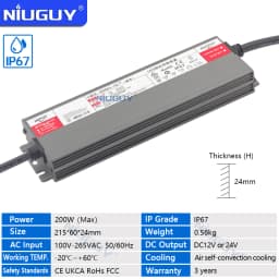 Waterproof Lighting Transformers AC 220V To DC 12 V 24V LED Driver Power Supply 60W 100W 150W 200W 300W 600W Outdoor Waterproof