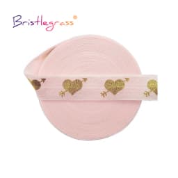 BRISTLEGRASS 2 5 10 Yard 5/8" 15mm Evil Eye Hamsa Hand Foil Print Fold Over Elastics FOE Spandex Bands Tape Hair Tie Sewing Trim