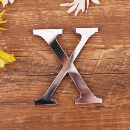 Silver Letter Acrylic 3D Mirror Wall Sticker Home Decor Alphabet Poster For Birthday Party Wedding Diy Wallpaper Peel & Stick
