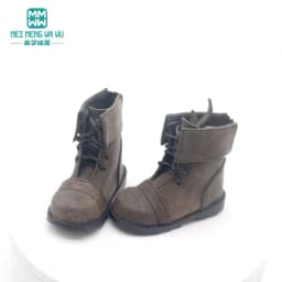 9-11cm Shoes for Doll Fits BJD Uncle Spherical Joint Doll Fashion Stitching Leather Shoes Black, Brown
