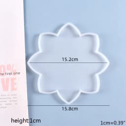 Crystal Epoxy Resin Mold Lotus Coaster Tray Cup Mat Silicone Mould DIY Crafts Ornaments Decorations Making Tool