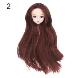1/6 BJD Doll Head With Gold Brown Black Hair For 30cm Doll Joint 3D Eyes Europe Red DIY Head Wear for Ancient Doll Accessories