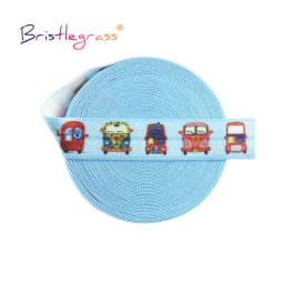 BRISTLEGRASS 2 5 10 Yard 5/8" 15mm Cherry Print Foldover Elastic FOE Spandex Satin Band Tape Hair Tie Headband Dress Sewing Trim