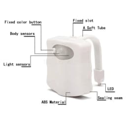 Smart Motion Sensor Lamp Night Light Toilet Seat Decor PIR Toilet Seat 8 Color Rgb Waterproof Led Lighting WC Decorative Lamps