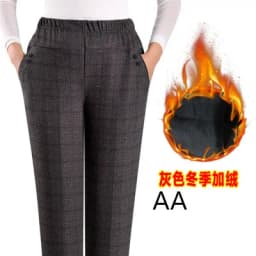 Oversized 8XL Stretch waist Winter Trousers Middle-aged Clothing Loose Plus velvet Thick Female Pants Casual Granny Trousers