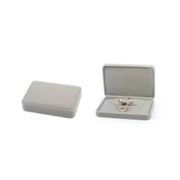 Bulk Sale Wedding Ring Storage Box Earring Studs Pendant Necklace Set Jewelry Gift Box Packaging Organizer Case Grey Velvet Kit