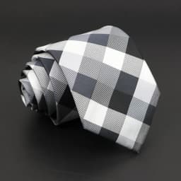 New Men's Classic Plaid Tie Luxury Stripe 8cm Jacquard Necktie All-Match Cravat For Business Wedding Party Daily Wear Accessory