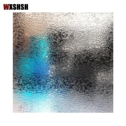 Rain Window Film Static Cling Retro Glass Design Vinyl UV-Proof Embossing Privacy Protection Reusable Removable Glass Sticker