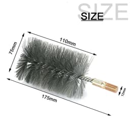 Thread Wire Brush Metal Handle 18/22/25/32/40/50/65/75mm Brush Working Stainless Steel Wire Pipe Tube Cleaning Chimney Brush Kit