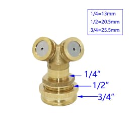 1/4" 1/2" 3/4" Brass Garden Sprayer Nozzle 1/2/3/4 Hole Garden Irrigation Water Sprinkler For Pesticide Atomizing Spray Fitting