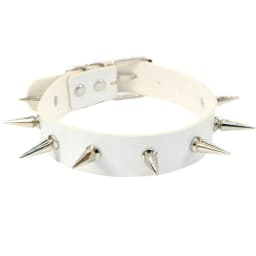 Rose red Blue Yellow Gothic Pu Leather Pink spiked punk choker collar spikes Rivets women Studded chocker necklace jewelry