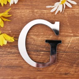 Silver Letter Acrylic 3D Mirror Wall Sticker Home Decor Alphabet Poster For Birthday Party Wedding Diy Wallpaper Peel & Stick