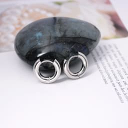 Chunky Thick Stainless Steel Huggie Hoop Simple Piercing Small Black Women Man Big Circle Hoops Earring Round Jewelry