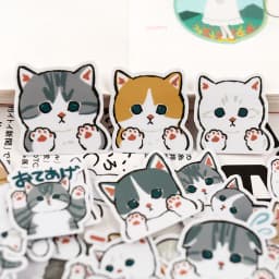 40pcs Hand Account Sticker Package Ins Wind Hand Tent Decoration Small Pattern Cute Animals Mobile Phone Sticker Material
