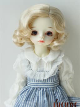 JD338 4-5' 5-6' 6-7' 7-8' 8-9' 9-10' Retro Monroe Wave Synthetic Mohair Doll Wigs 1/8 1/6 1/4 1/3 MSD SD DOD Blythes BJD Hair