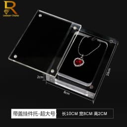 Creative Transparent Jewelry Display Box Necklace Pendant Case Acrylic Showing Case Holder Jewelry Gift Box Trinket Box