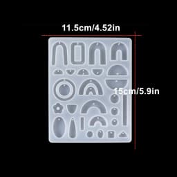 1 Set Geometric Shape Earrings Pendants Silicone Molds Epoxy Resin Mold for DIY Crafts Jewelry Making Resin Pendant Mould