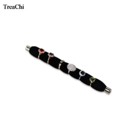 New Convience Velvet Ring Jewelry Storage Holder Soft Sponge Stick Ring Bar Rack Ring Jewelry Display Exhibition Stand Shelf