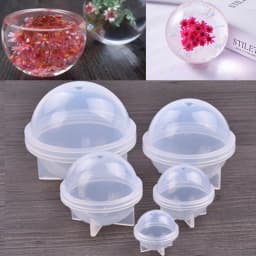 5 Sizes Silicone Round Ball Silicone Mold Resin Pendant Mold For Epoxy Resin 3D Jewelry Making DIY Crafts