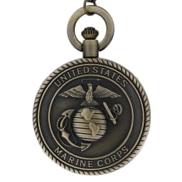 Retro Bronze Air Force Eagle Stars United State Quartz Antique Pendant Chain Pocket Watch Military Souvenir Gifts for Men Women