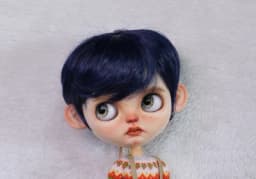 Blythe Doll Eulation Hair Fits BJD Doll 1/6 Fashionably Sunny Handsome Micro Roll Easy Lamp High Temperature Silk Wigs Dark Lila